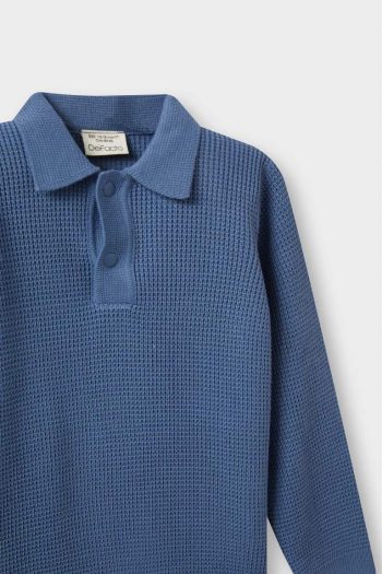 Boys' Polo Neck Knit Sweater