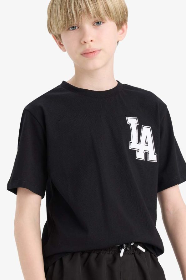 Boys' Printed Crew Neck Short Sleeve T-Shirt