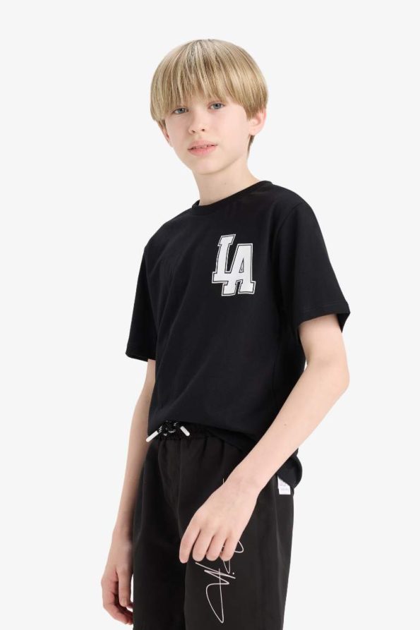 Boys' Printed Crew Neck Short Sleeve T-Shirt