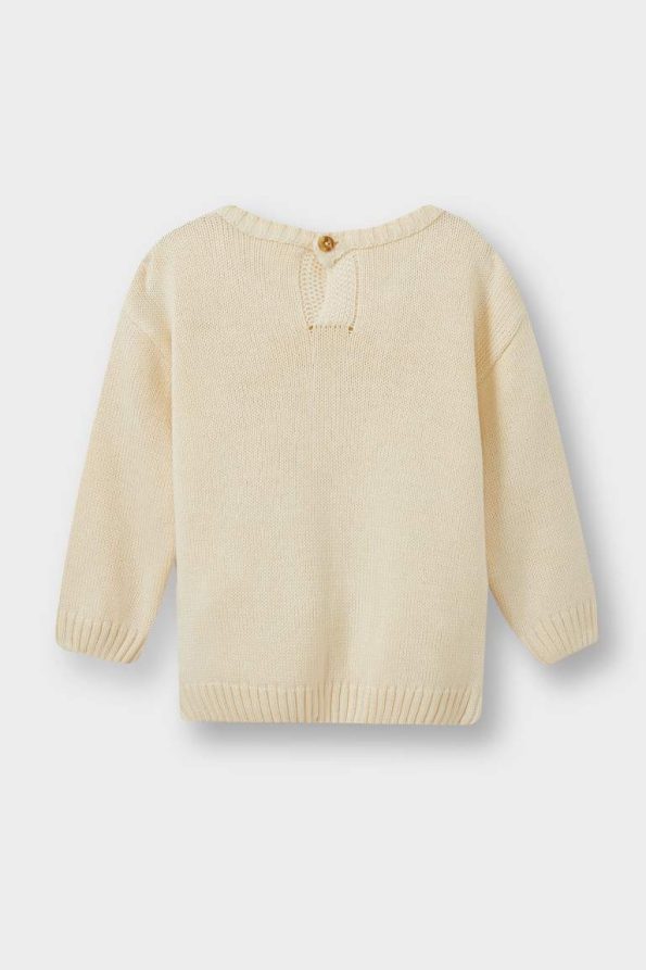 Boys' Printed Crew Neck Knit Sweater