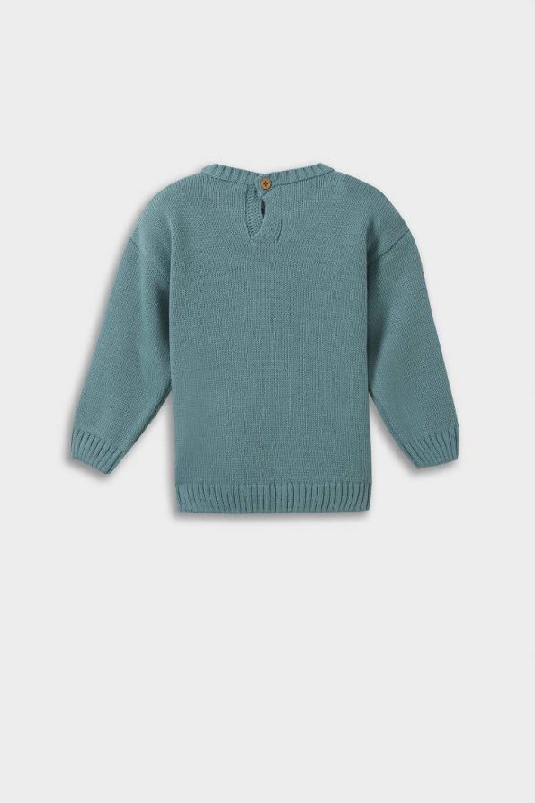 Boys' Dinosaur Print Knit Sweater