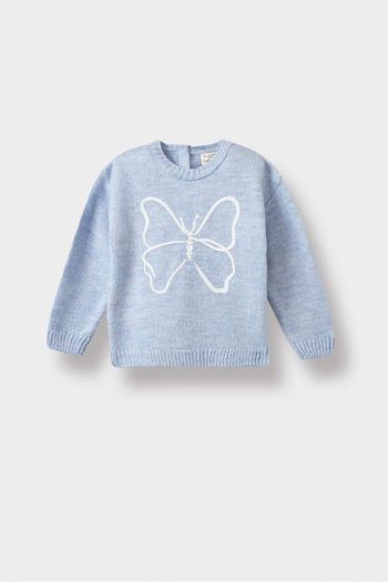 Girls' Baby Crew Neck Knit Sweater