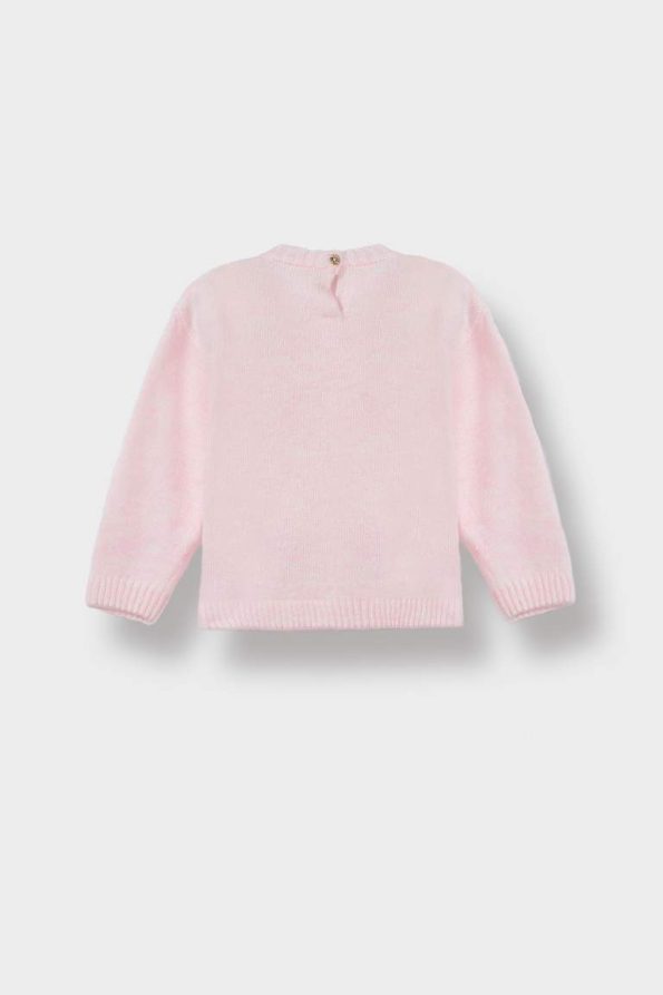 Girls' Bicycle Neck Bow Knit Sweater