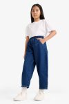 Girls' Balloon Fit Wide Leg Jeans