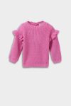 Girls' Baby Crew Neck Knit Sweater