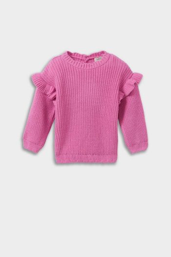 Girls' Baby Crew Neck Knit Sweater