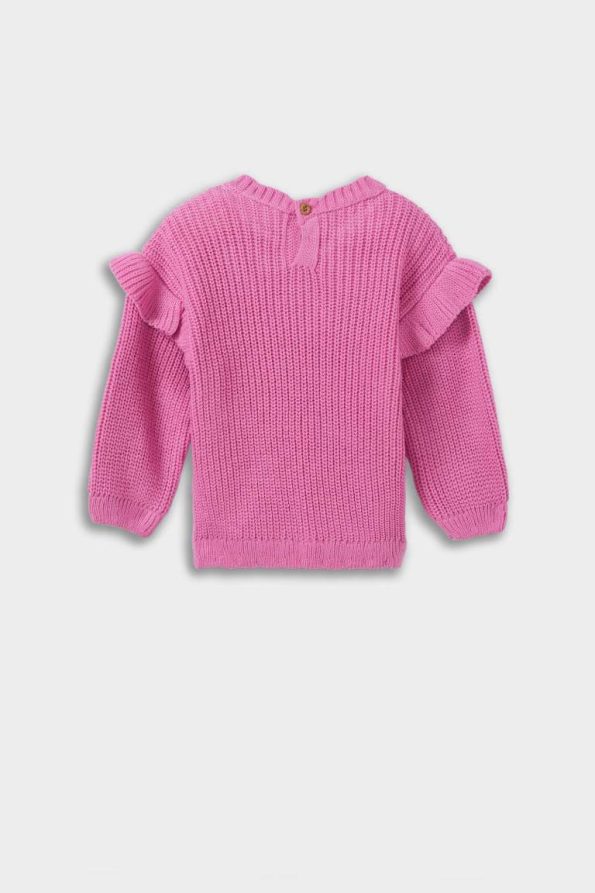Girls' Baby Crew Neck Knit Sweater