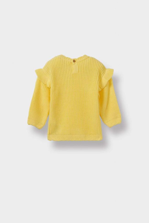 Girls' Baby Crew Neck Knit Sweater