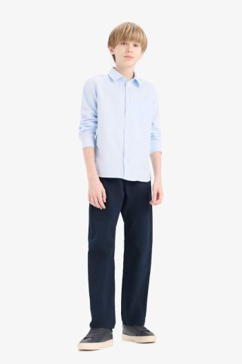 Boys' Long Sleeve Oxford Polo Shirt