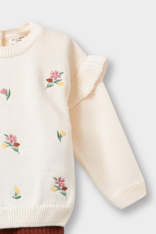 Girls' Baby 2-Piece Floral Sweatshirt and Leggings Set