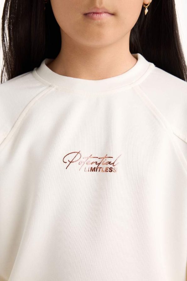 Girls' Relax Fit Printed Modal Sweatshirt