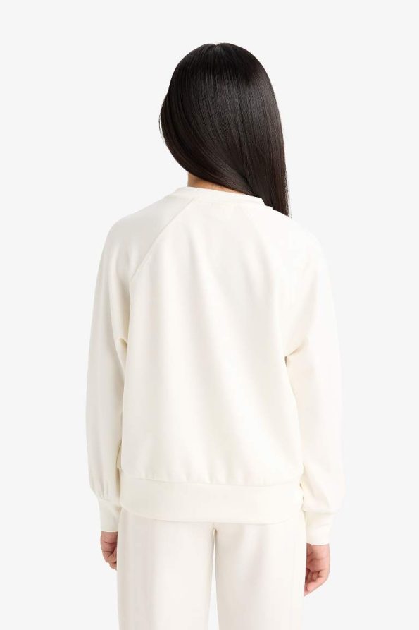 Girls' Relax Fit Printed Modal Sweatshirt