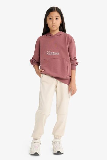 Girls' Oversized Hoodie with Back Print