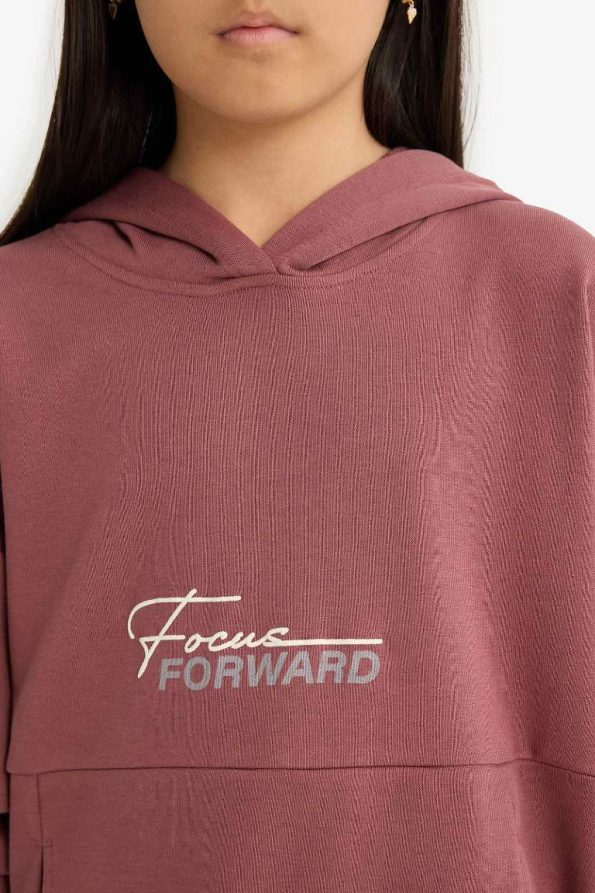 Girls' Oversized Hoodie with Back Print