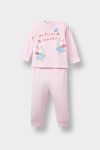 Girls' Bunny Print Long Sleeve Pajama Set