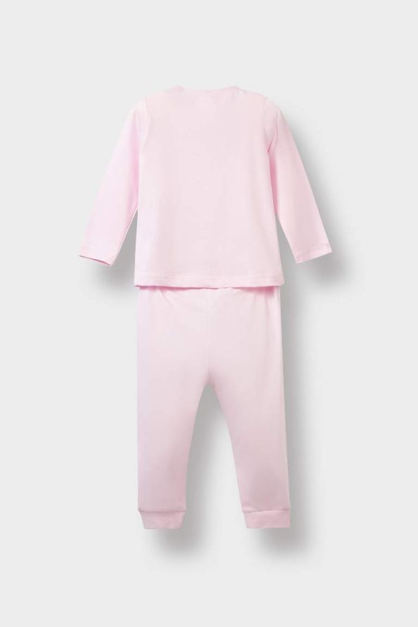Girls' Bunny Print Long Sleeve Pajama Set
