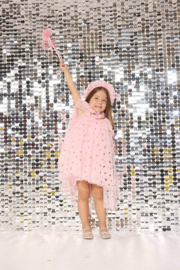 Le Mabelle x DeFacto Baby Girl 3-Piece Set with Patterned Tulle Cape Crown and Wand