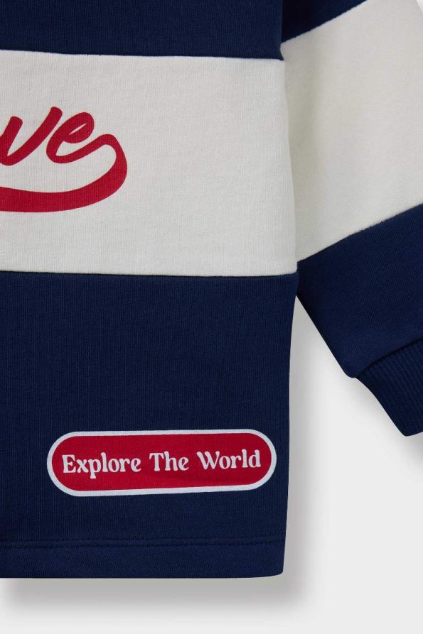 Boys' Printed School Sweatshirt with Collar