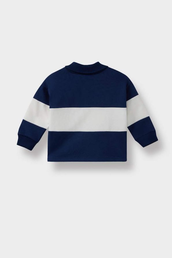 Boys' Printed School Sweatshirt with Collar