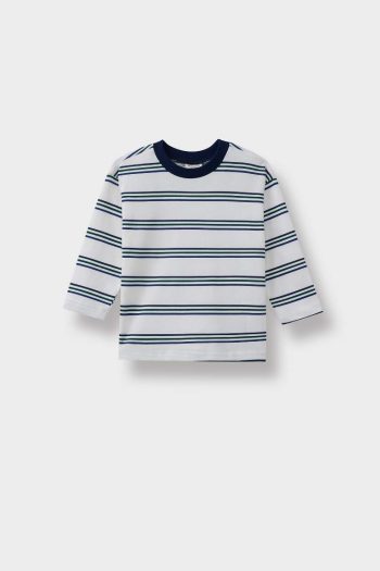 Boys' Striped Long Sleeve School T-Shirt