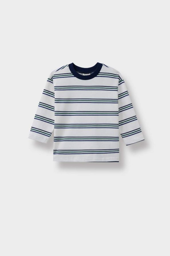 Boys' Striped Long Sleeve School T-Shirt