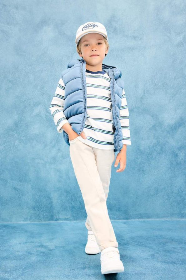 Boys' Striped Long Sleeve School T-Shirt