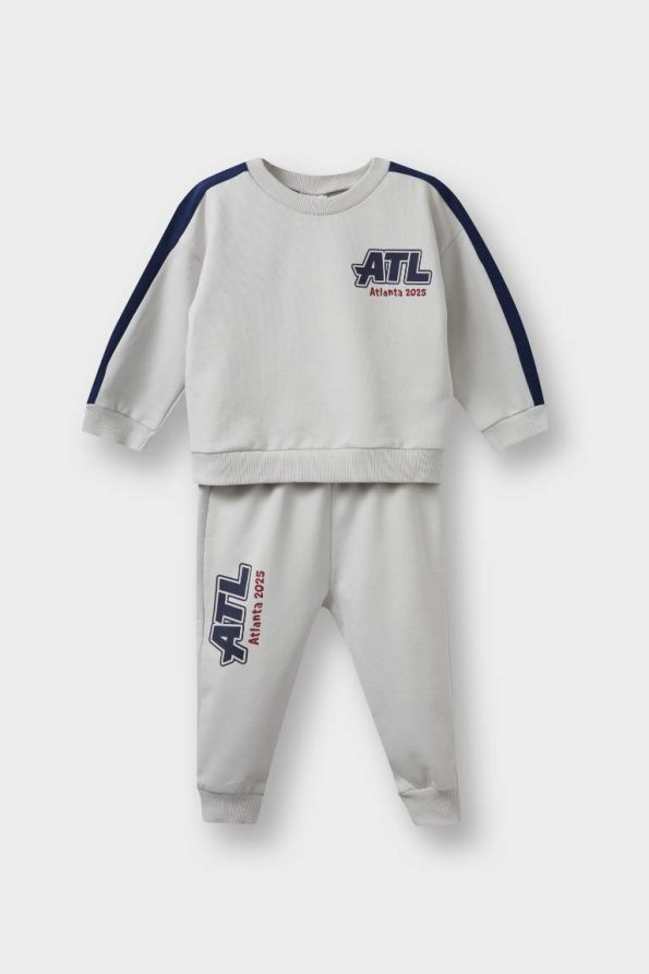 Boys' 2-Piece School Print Sweatshirt and Jogger Set