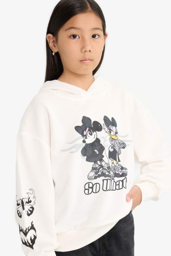 Girls' Disney Mickey & Minnie Oversized Hoodie Sweatshirt