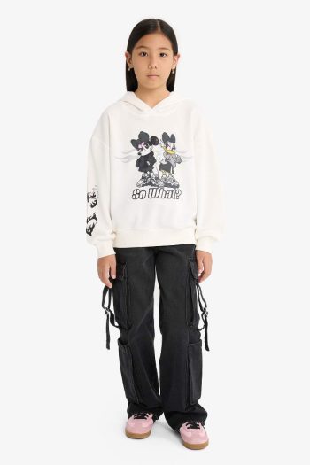 Girls' Disney Mickey & Minnie Oversized Hoodie Sweatshirt