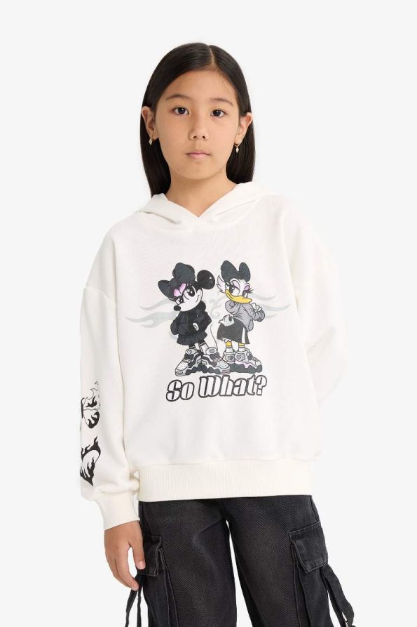Girls' Disney Mickey & Minnie Oversized Hoodie Sweatshirt