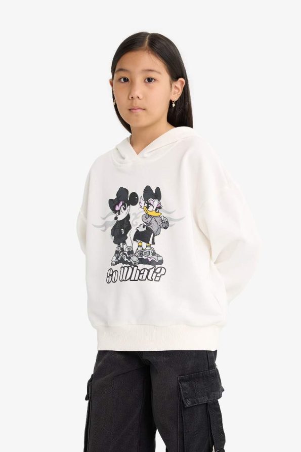 Girls' Disney Mickey & Minnie Oversized Hoodie Sweatshirt