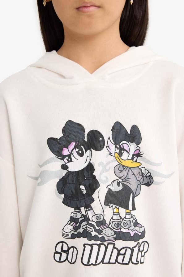 Girls' Disney Mickey & Minnie Oversized Hoodie Sweatshirt