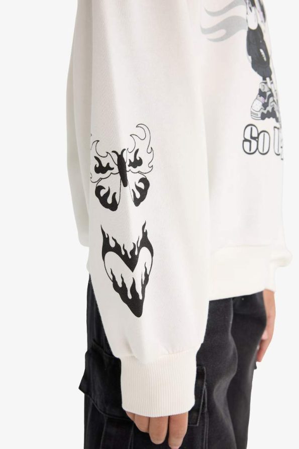 Girls' Disney Mickey & Minnie Oversized Hoodie Sweatshirt