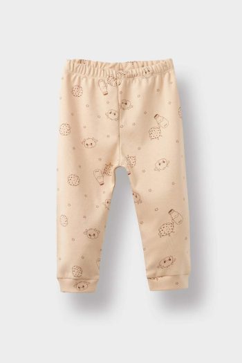 Boys' Patterned Pajama Set with Long Sleeves and Pants