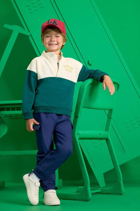 Boys' Baby Jogger Fit Stretch Cuff Gabardine School Pants
