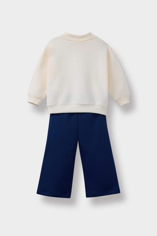 Girls' Baby 2-Piece Printed Soft Fleece School Sweatshirt and Pants Set