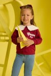 Girls' Button-Up School Cardigan with Large Collar