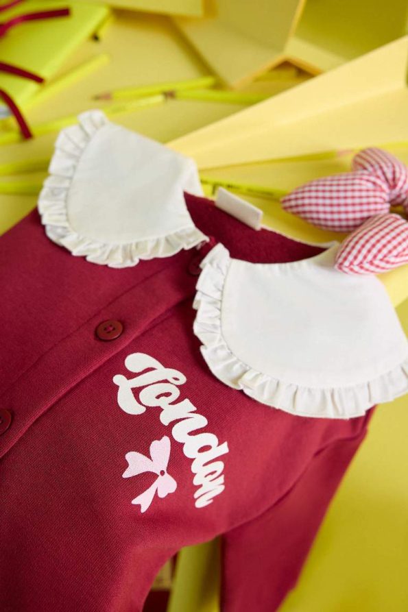 Girls' Button-Up School Cardigan with Large Collar