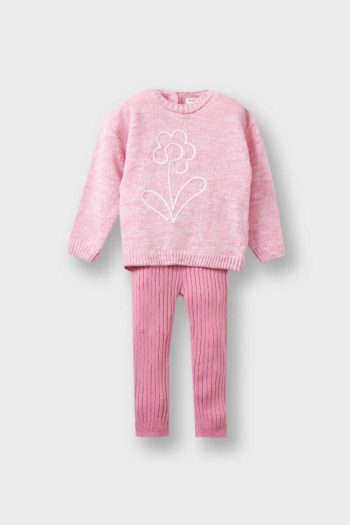 Girls' Baby 2-Piece Floral Sweater and Leggings Set