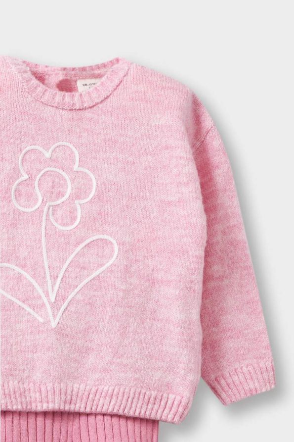 Girls' Baby 2-Piece Floral Sweater and Leggings Set