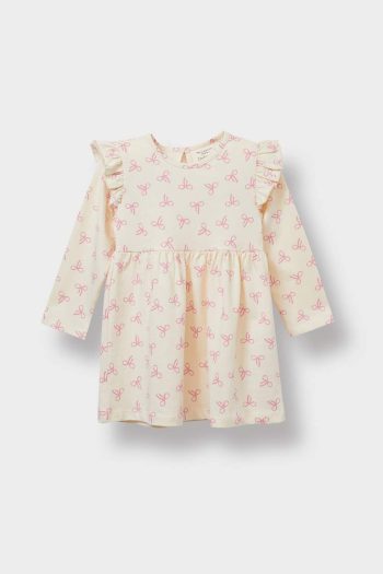 Girls' Printed Long Sleeve Dress