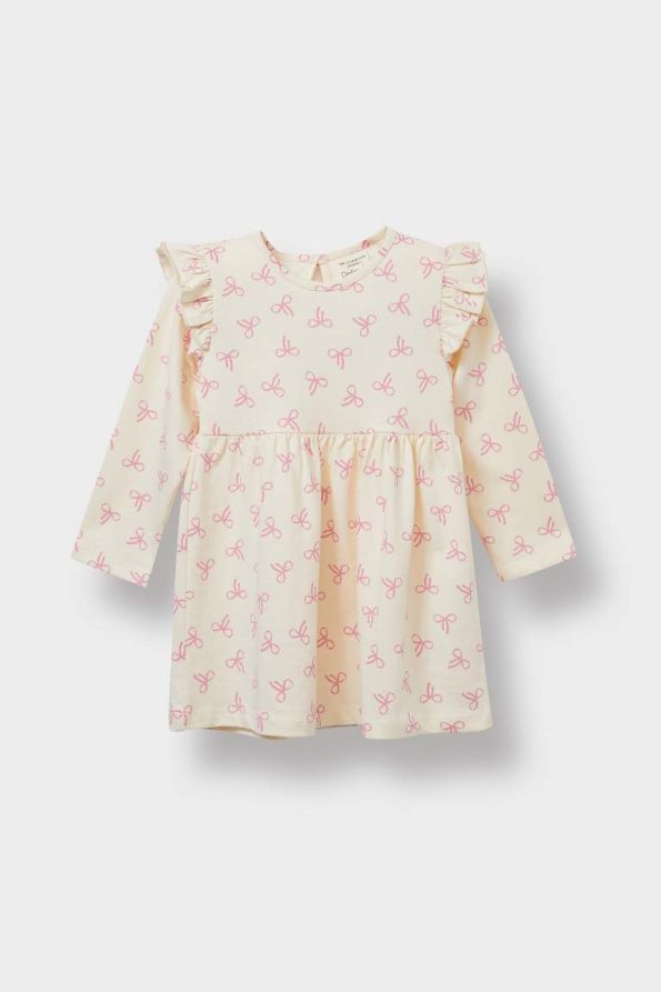 Girls' Printed Long Sleeve Dress