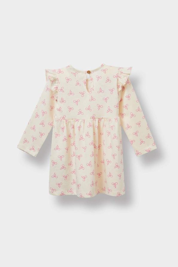 Girls' Printed Long Sleeve Dress