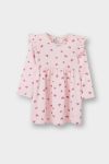 Girls' Long Sleeve Heart Print Dress