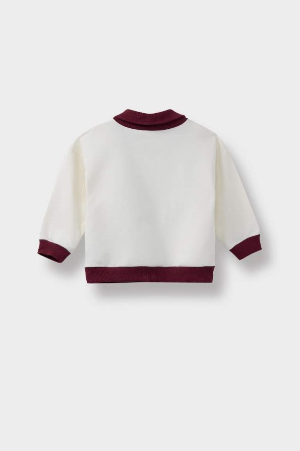 Boys' Printed Collar School Sweatshirt