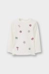Girls' Long Sleeve Bicycle Neck Printed T-Shirt