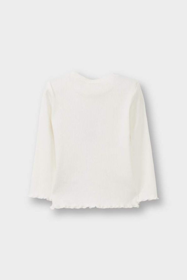 Girls' Long Sleeve Bicycle Neck Printed T-Shirt