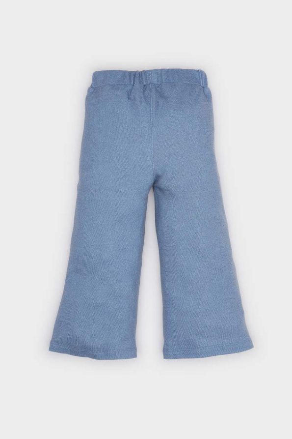 Girls' Wide Leg Jean Look Pants