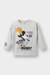 Boys' Disney Mickey & Minnie Long Sleeve Crew Neck T-Shirt
