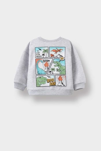 Boys' Dinosaur Print Soft-Fleece Sweatshirt